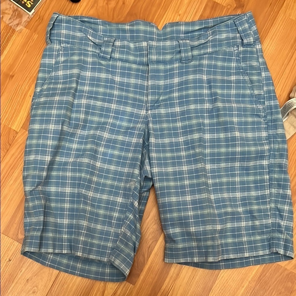 The North Face Blue Plaid Bermuda Shorts Women's Size 4